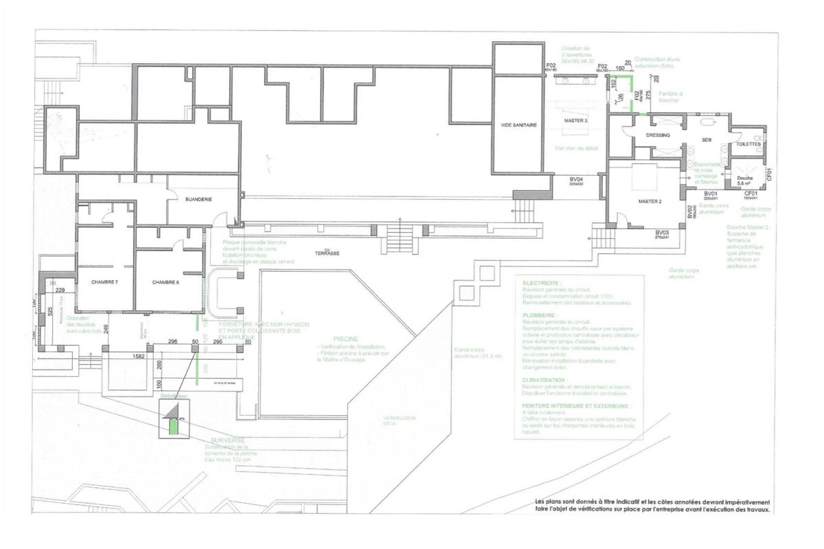 St Martin beachfront luxury villa rental - Floor plan page 2